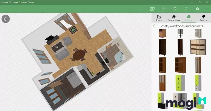 Phần mềm thiết kế nội thất Planner 5D