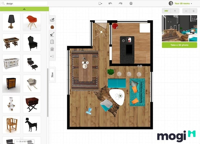 Tham khảo phần mềm thiết kế nội thất online Roomstyler 3D Home Planner
