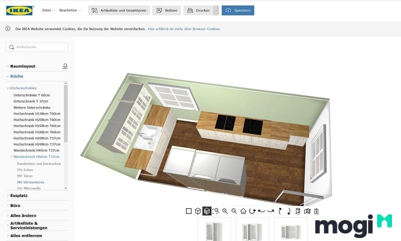 Phần mềm thiết kế nội thất online Ikea Kitchen Planner