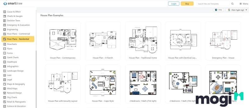 Phần mềm thiết kế nội thất online SmartDraw