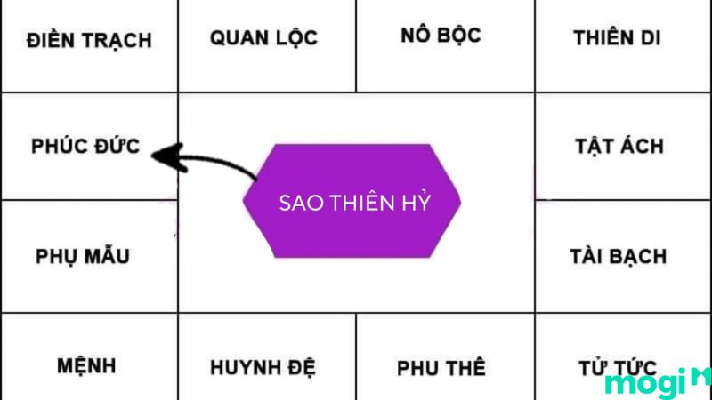 Sao Thiên Hỷ tại cung Phúc Đức