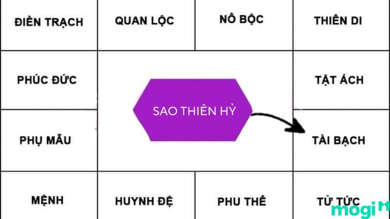 Sao Thiên Hỷ tại cung Tài Bạch