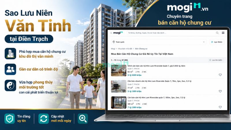 Mua căn hộ chung cư uy tín, giá tốt tại khu dân cư văn minh trên Mogi.vn