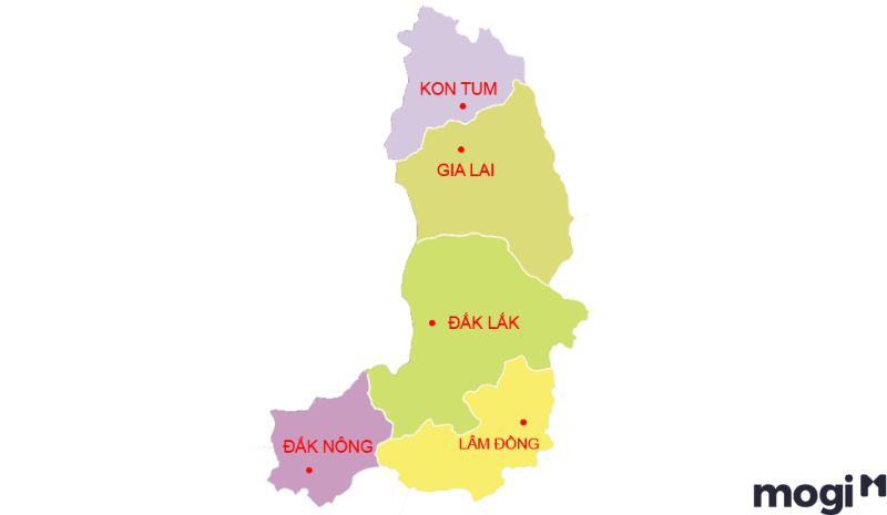 Các tỉnh Tây Nguyên