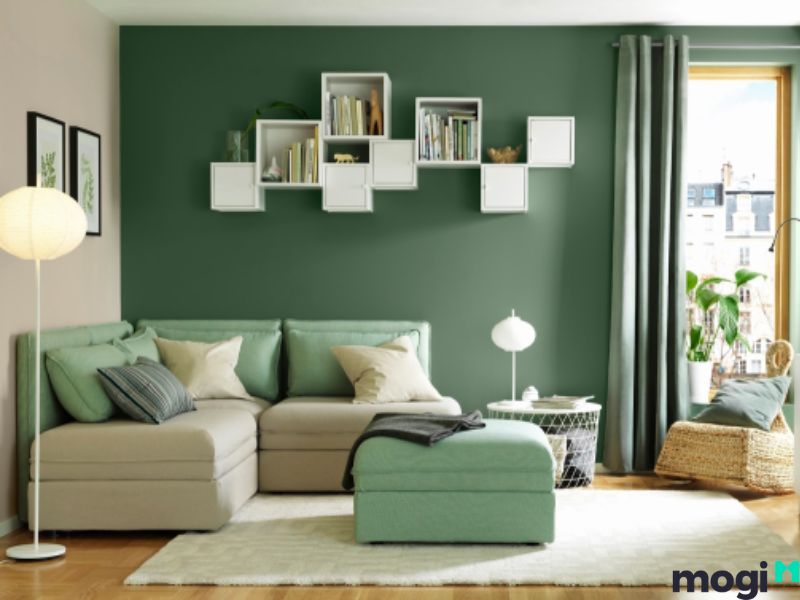 Thiết kế nội thất tone xanh ngọc