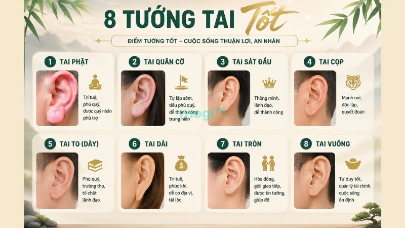Một số tướng tai tốt theo nhân tướng học