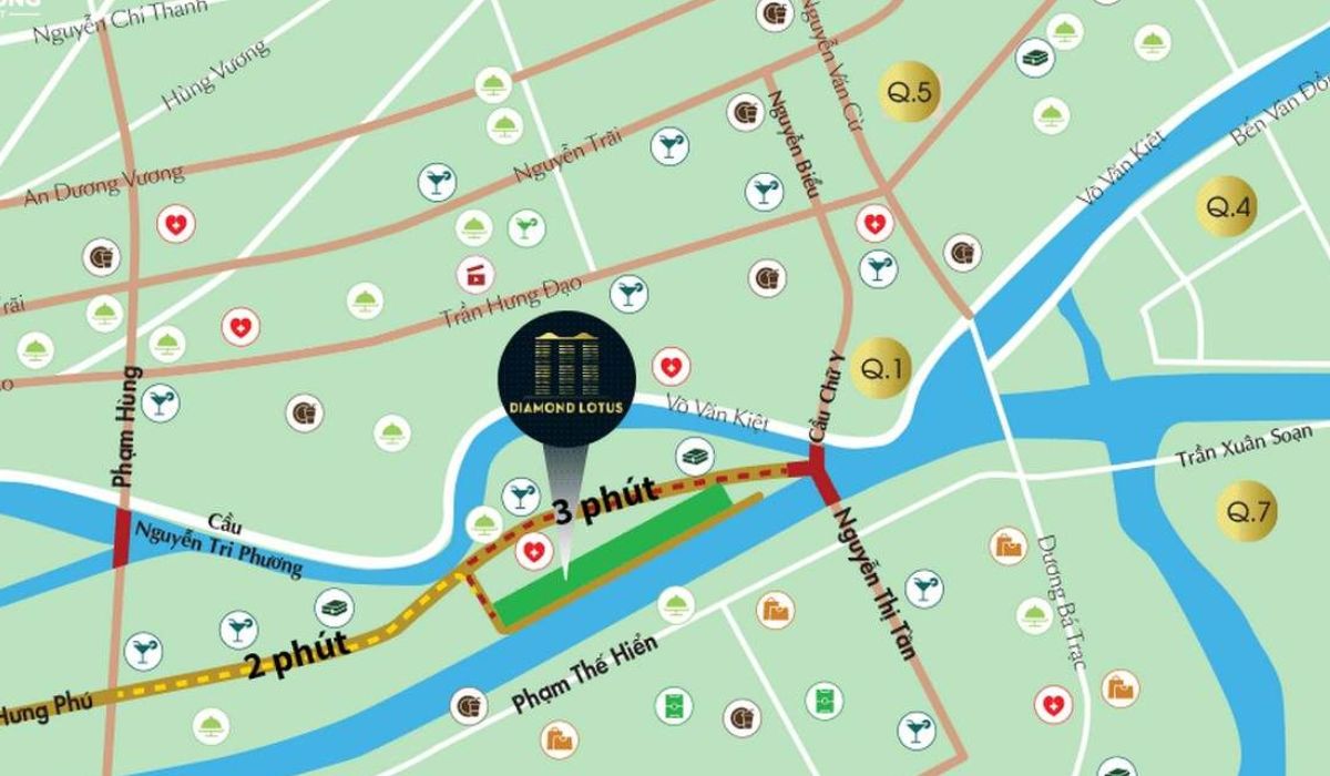 Vị trí dự án căn hộ Diamond Lotus