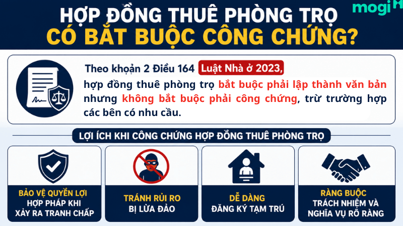 Tải mẫu hợp đồng thuê phòng trọ mới & Lưu ý khi viết 4 Hợp đồng thuê phòng trọ không bắt buộc công chứng