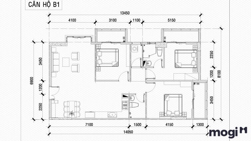 Ý tưởng thiết kế nhà căn hộ mini 15m2 đẹp