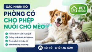 Nuôi chó mèo ở phòng trọ: kinh nghiệm cho người mới 4 Xác nhận rõ phòng có cho phép nuôi chó mèo