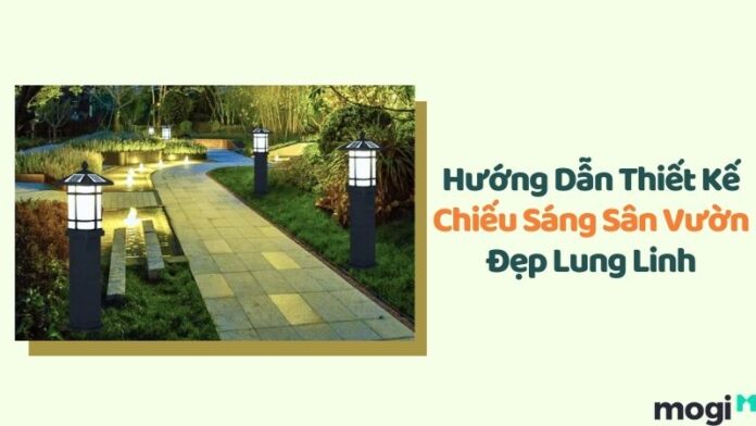 thiết kế chiếu sáng sân vườn