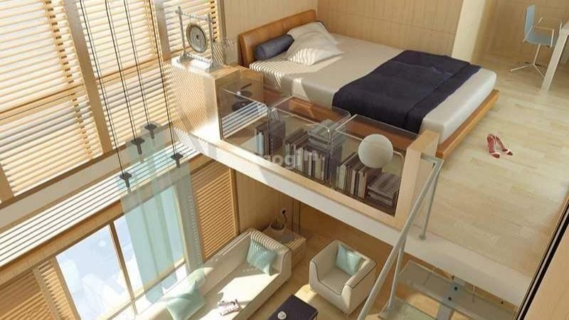 Không gian gác lửng hiện đại được thiết kế làm phòng ngủ thoáng đãng