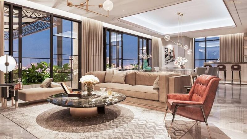 Căn hộ Penthouse tại quận 5 thường được thiết kế theo phong cách hiện đại