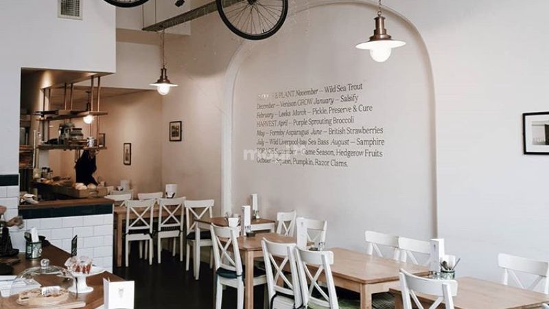 Trang trí tường quán cafe phong cách tối giản