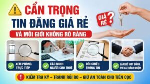 Kinh nghiệm ở trọ 1 mình và những điều cần biết trước khi thuê 8 Cần cẩn trọng với tin đăng giá rẻ và môi giới không rõ ràng