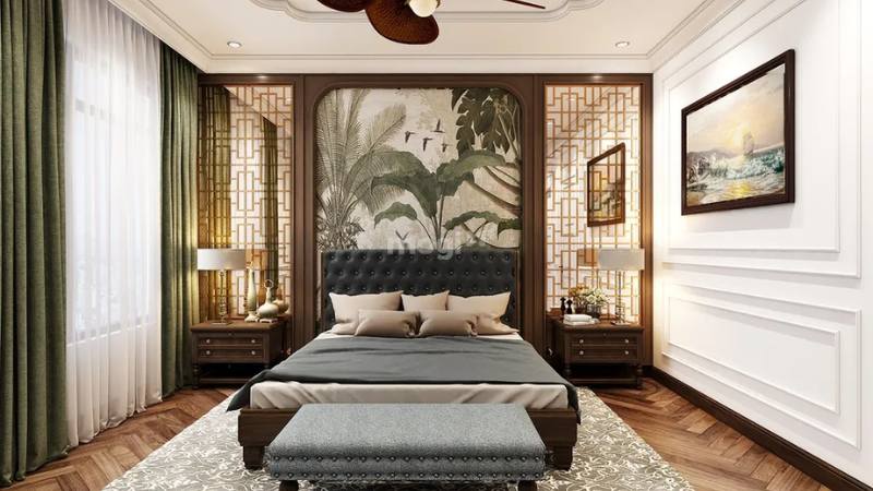 Thiết kế phòng ngủ cho nữ phong cách Indochine mang nét đẹp Á Đông 