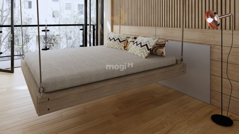 Mẫu thiết kế căn hộ 30m2 giường ngủ treo