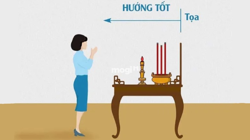 Cách đặt hướng phòng thờ hợp phong thuỷ cho gia chủ tuổi Bính Thìn 1976