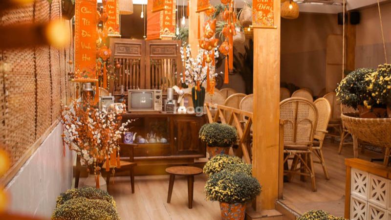 Những lưu ý khi trang trí Tết cho quán cafe