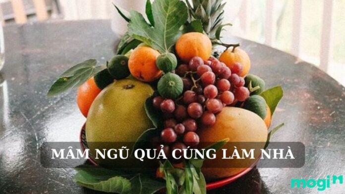 Chuẩn bị mâm ngũ quả cúng làm nhà đơn giản - Nguồn: Internet