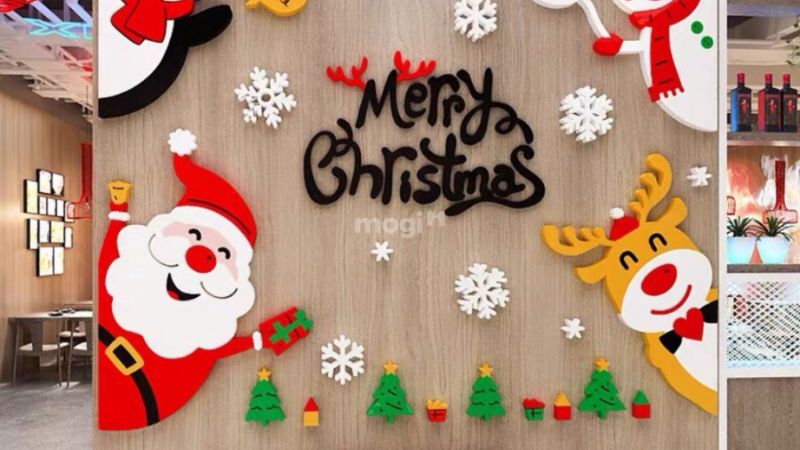 Hình dán xốp ông già Noel