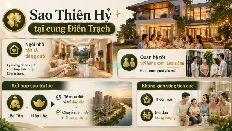 Sao Thiên Hỷ: Luận giải ý nghĩa tử vi tại các cung & Cách duy trì cát khí 8 Ý nghĩa tử vi của Thiên Hỷ tại cung Điền Trạch