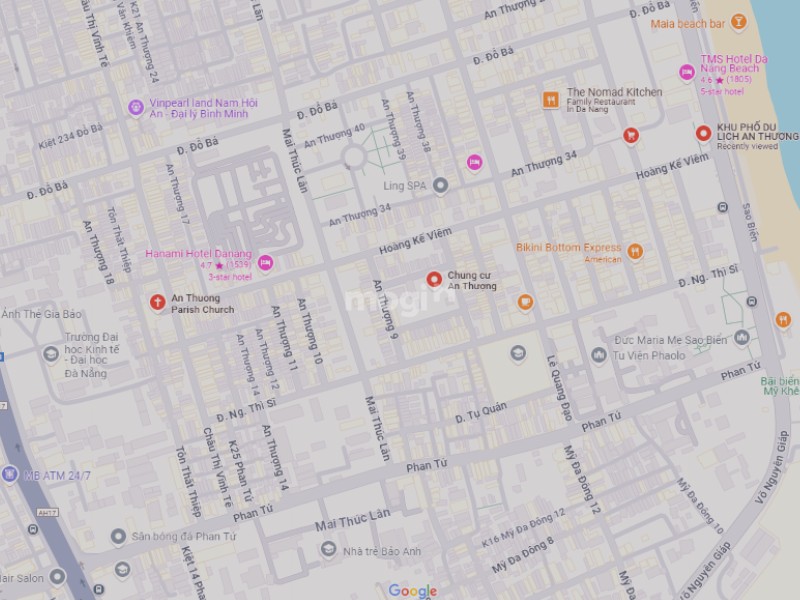 An Thượng Đà Nẵng vị trí gần trung tâm và các điểm du lịch