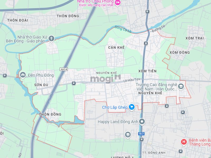 Vị trí địa lý xã Nguyên Khê