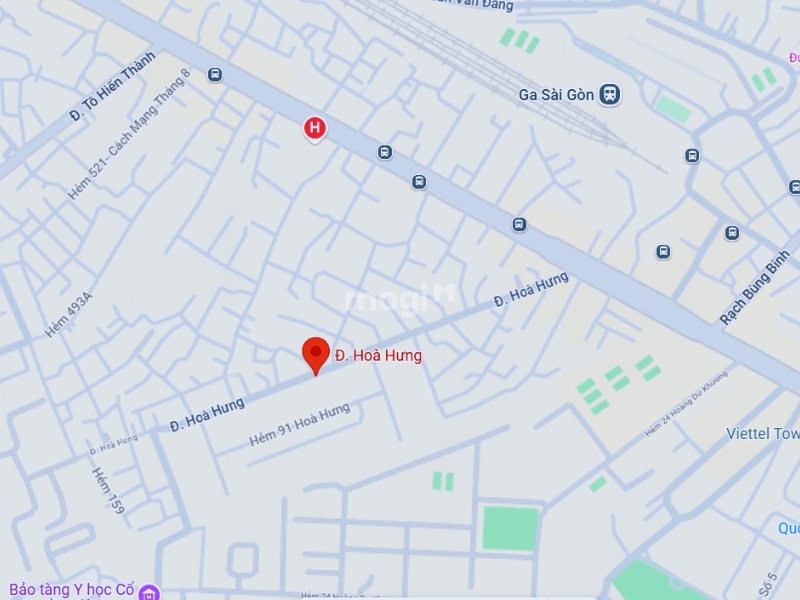 Đường Hòa Hưng thuộc khu vực trung tâm Quận 10