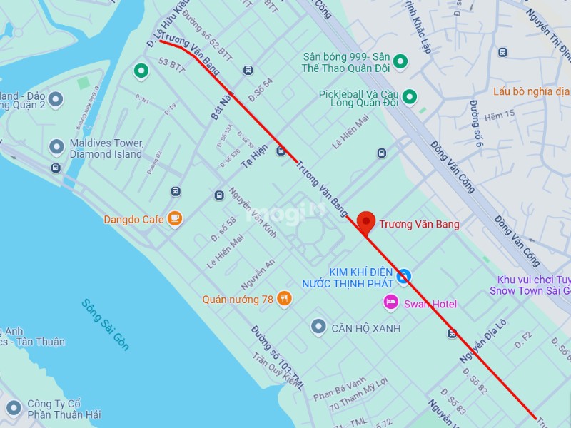 Vị trí đường Trương Văn Bang Quận 2 tiện lợi di chuyển đến nhiều khu vực