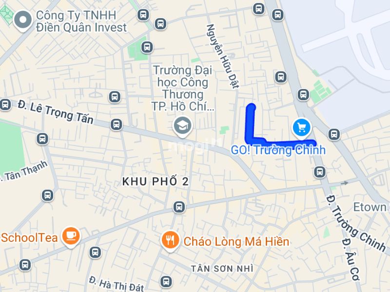 Vị trí đường Hồ Đắc Di, quận Tân Phú