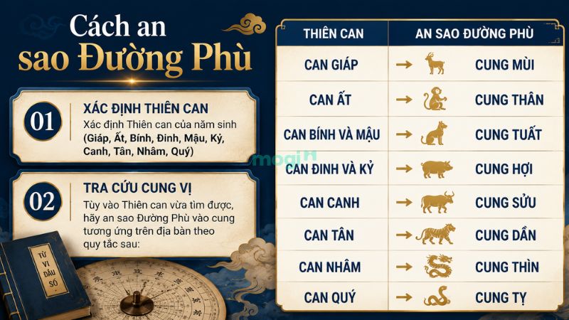 Sao Đường Phù là gì? Luận giải ý nghĩa & Cách hóa giải xui xẻo 2 Hướng dẫn cách an sao Đường Phù trên lá số tử vi