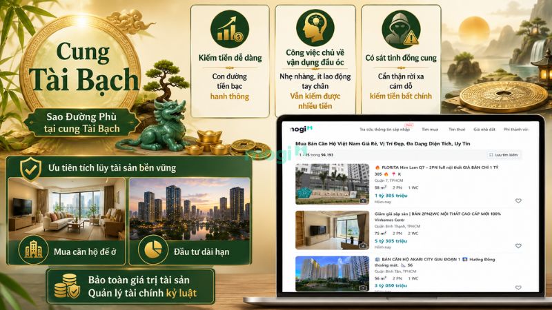 Sao Đường Phù là gì? Luận giải ý nghĩa & Cách hóa giải xui xẻo 8 Người có sao Đường Phù tại Tài Bạch nên mua căn hộ đầu tư để bảo toàn tài sản