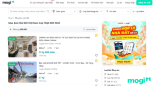 Nền tảng bất động sản uy tín Mogi.vn