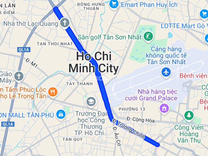 bán nhà mặt tiền đường trường chinh quận 12