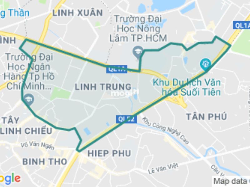 Đường Linh Trung có vị trí địa lý rất thuận lợi