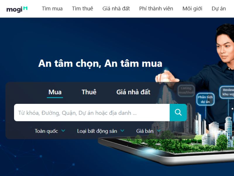 Mogi.vn là nền tảng rao bán bất động sản uy tín
