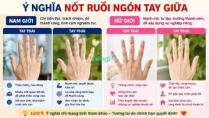 Nốt Ruồi Ngón Tay Giữa Là Gì? Tốt Hay Xấu? Giải Mã Chi Tiết Nhất 2 Ý nghĩa nốt ruồi ngón tay giữa theo giới tính Nam và Nữ