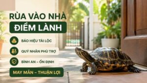 Rùa vào nhà là điềm lành gia chủ sẽ gặp được thuận lợi