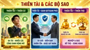 Thiên Tài Thiên Thọ: Bộ Đôi Trí Tuệ, Thọ Trường Và Triết Lý Nhân Quả 14 Khi kết hợp với các sao khác, Thiên Tài thường làm nổi bật tài năng và tiềm năng phát triển của đương số.