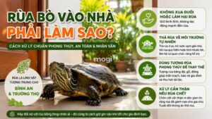 Rùa bò vào nhà hên hay xui? Nên nuôi hay thả đi? 3 Cách xử lý khi rùa bò vào nhà chuẩn phong thủy