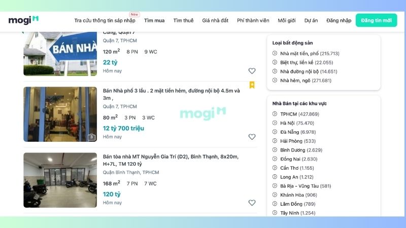 Xem tin đăng bán nhà tại Mogi.vn