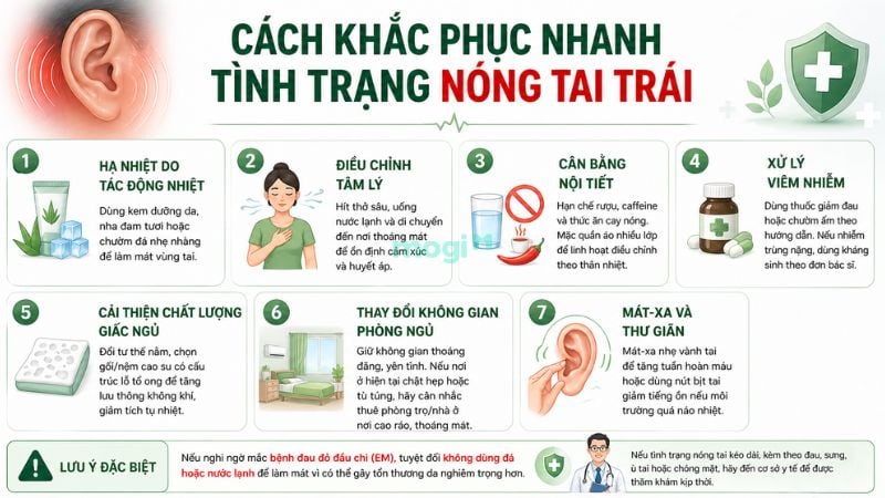 Nóng tai trái là điềm gì? Ý nghĩa tâm linh, nguyên nhân và cách trị 5 Cách khắc phục nhanh tình trạng nóng tai trái