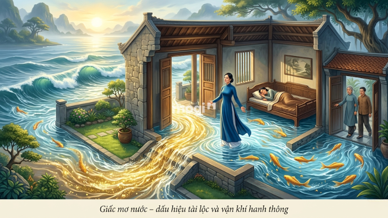 Mơ thấy nước tràn vào nhà là điềm gì? Giải mã phong thủy chi tiết 2 Giấc mơ nước mang điềm tài lộc