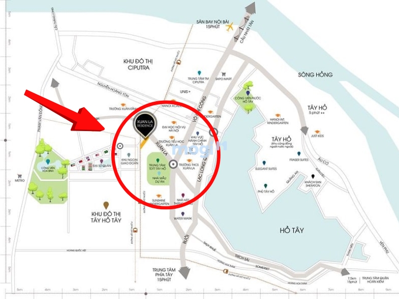 Đường Xuân La có tính kết nối giao thông cao