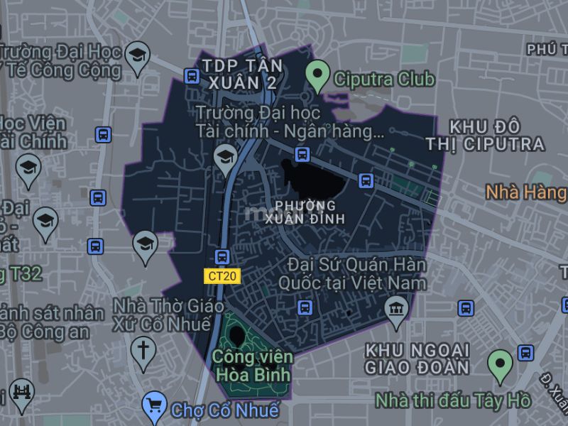 Xuân Đỉnh tọa lạc tại vị trí đắc địa