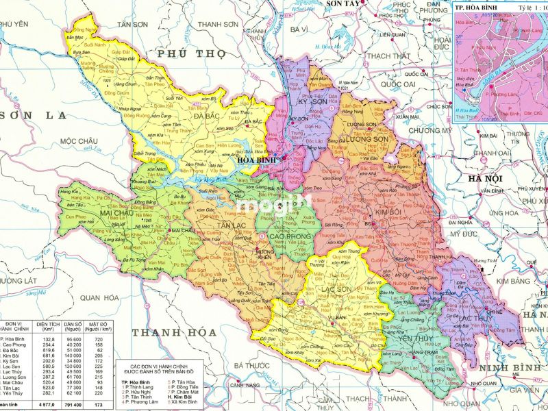 Hòa Bình nằm ở cửa ngõ phía Tây của Thủ đô Hà Nội