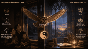 Chim cú mèo bay vào nhà theo quan niệm dân gian và văn hóa