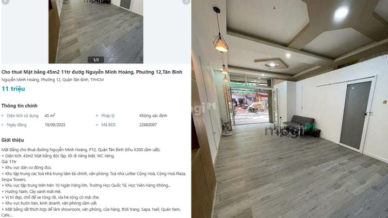 Mẫu tin đăng cho thuê mặt bằng cửa hàng nhỏ cuốn hút