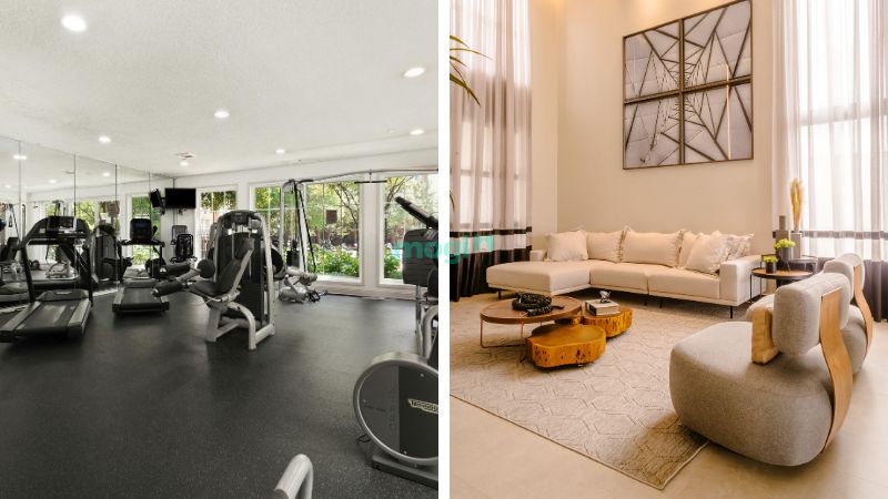 Nhấn mạnh vào các tiện ích trong và ngoài căn hộ